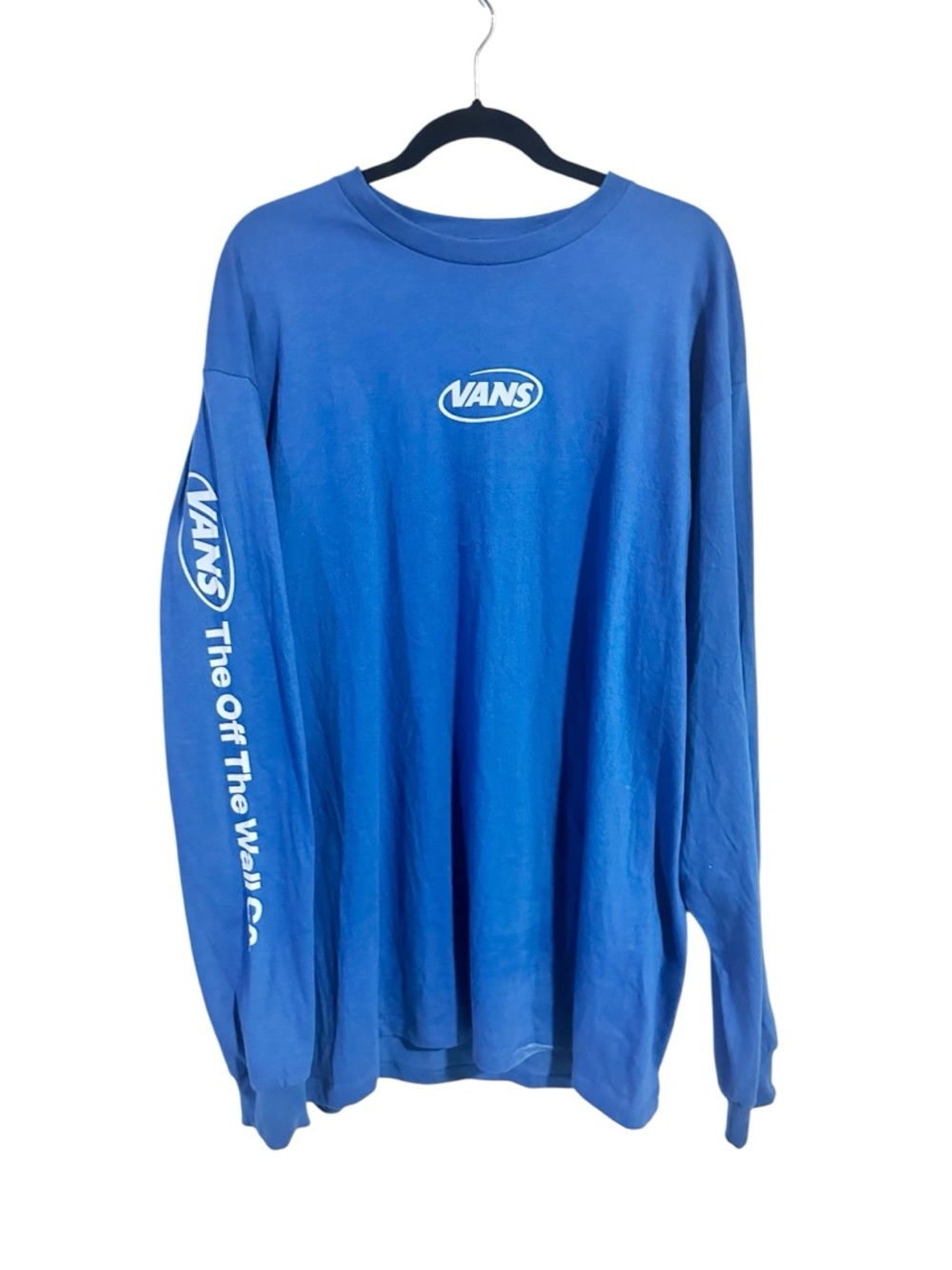 Vans Men's Blue Long Sleeve Crew Neck Logo Tee - XL - Picture 2 of 7